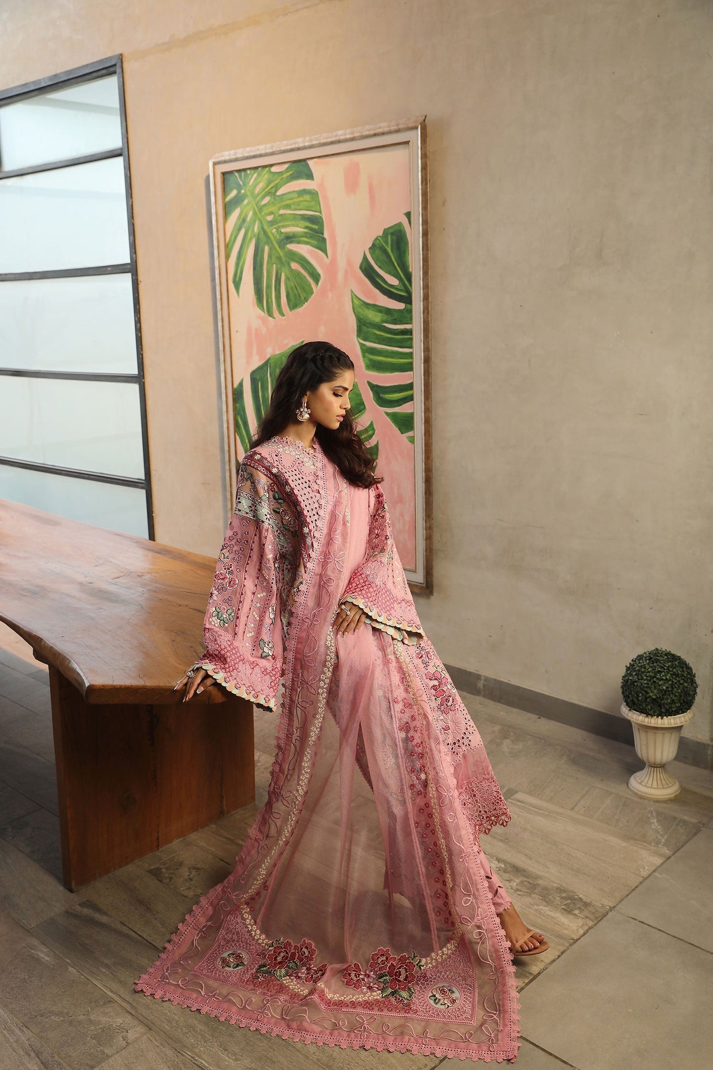 Maryam Hussain | Luxury Lawn 24 | CORAL - Waniyas