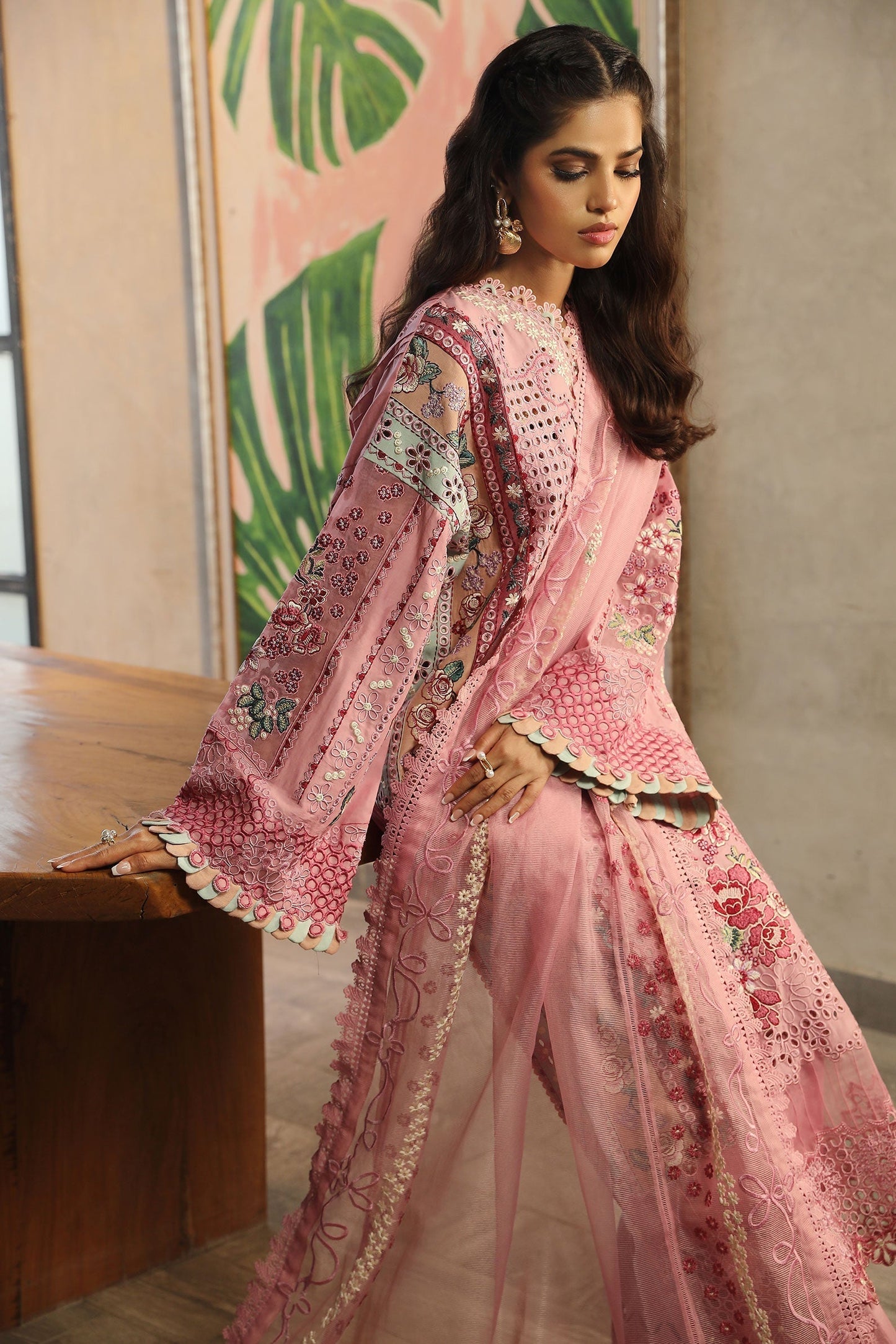 Maryam Hussain | Luxury Lawn 24 | CORAL - Waniyas