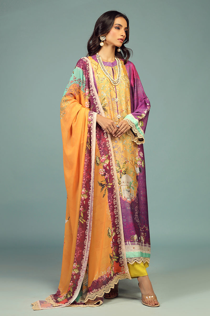 Wardha Saleem | Luxury Pret Traditional Wear | JHAROKA SHIRT WITH DUPATTA ( 2 PC) - Ladies Clothes