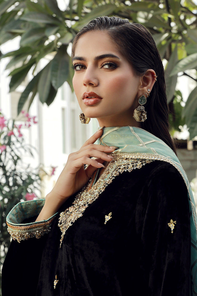 Sana Abbas | Velvet Formals | BLACK JADE - Ladies Clothes - Maria Faisal