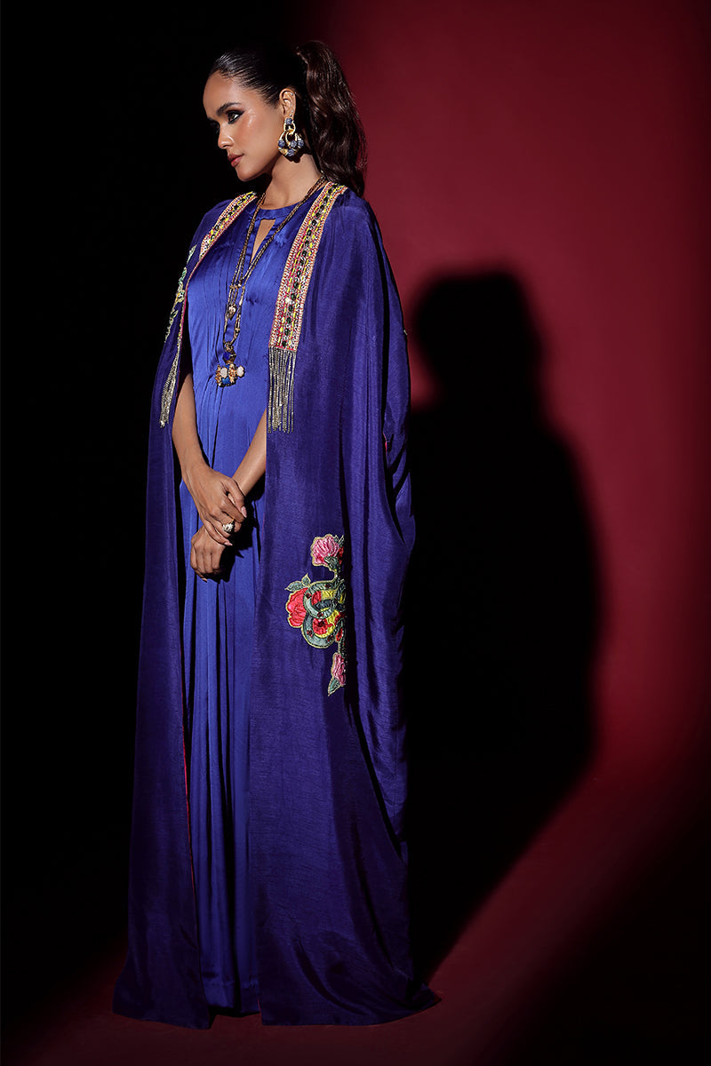 Wardha Saleem | Luxury Pret Fusion Wear | NOVA CAPE WITH DRAPE (2PC) - Ladies Clothes