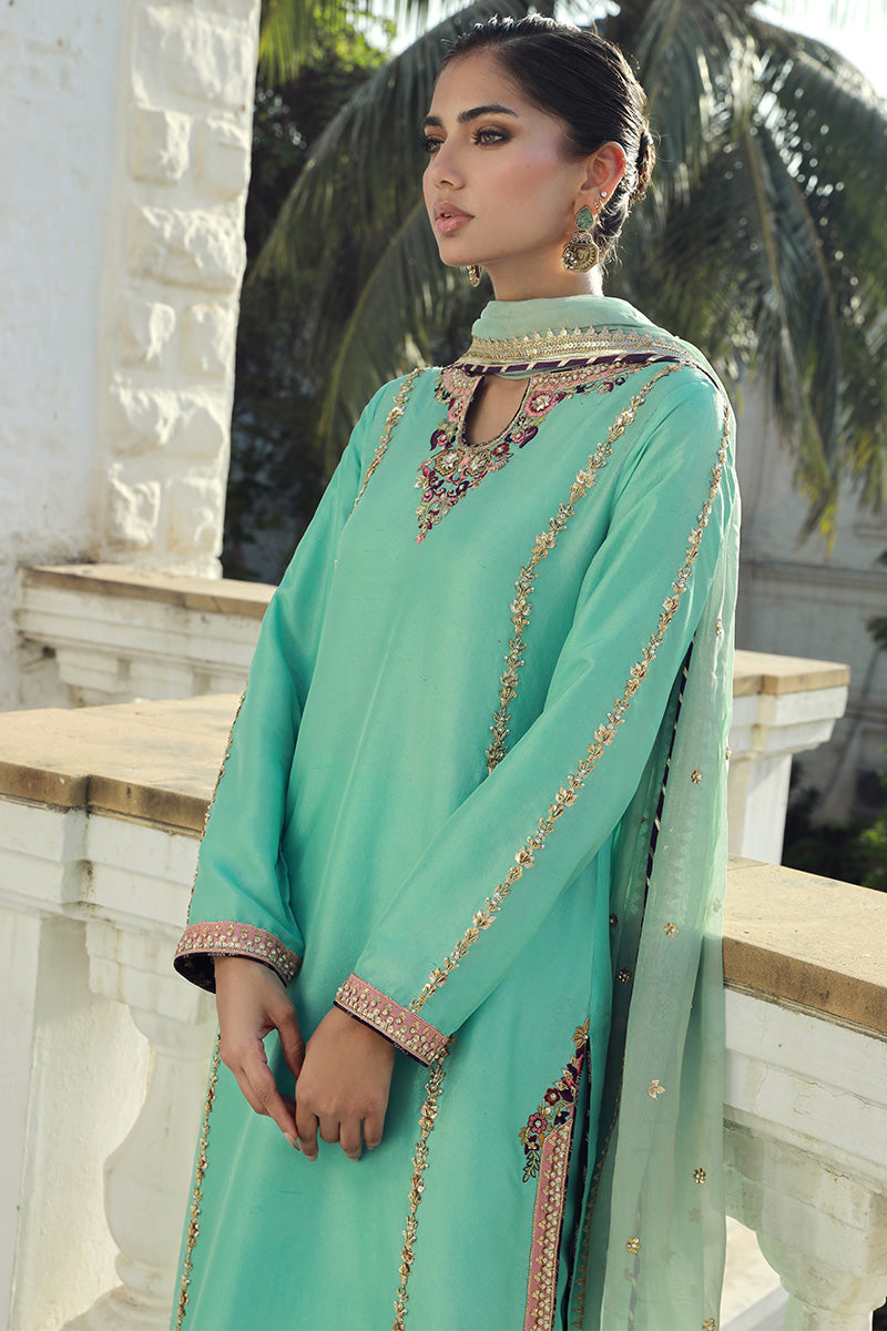 Sana Abbas | Velvet Formals | AQUAMARINE - Ladies Clothes - Maria Faisal