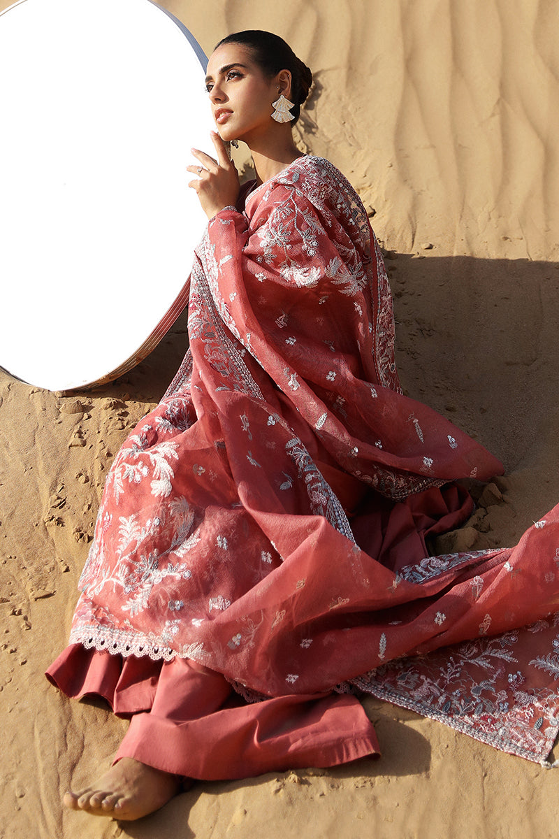 Cross Stitch | Eid Lawn 24 | MULBERRY BLUSH - Designer Dress with Intricate embroidery and embellishments. Shop elegent wedding dress at Maria Faisal.