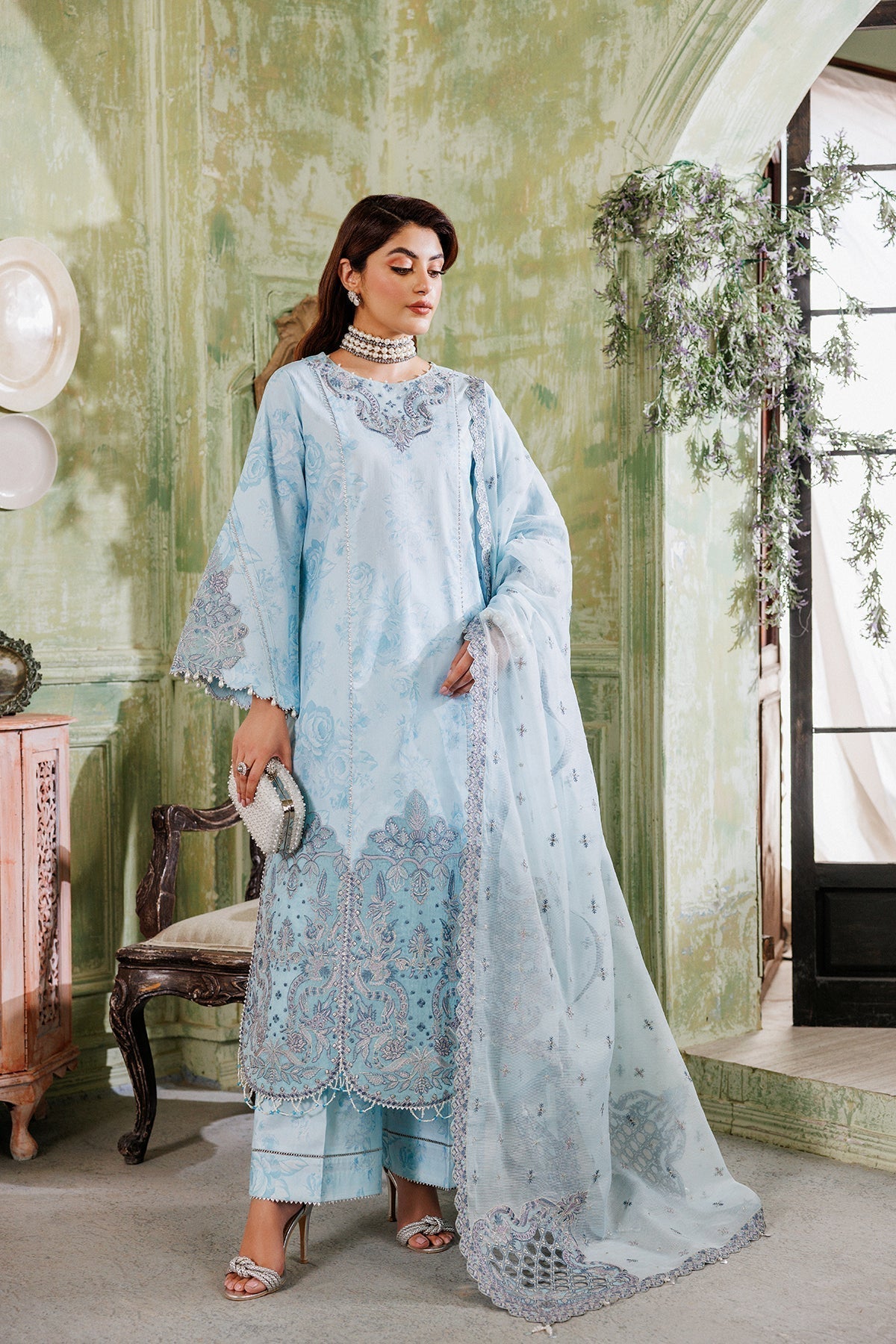 Alizeh | Maahi Vol 2 | AF-EPL-7013-ZARA - Designer Dress with Intricate embroidery and embellishments. Shop elegent wedding dress at Maria Faisal.