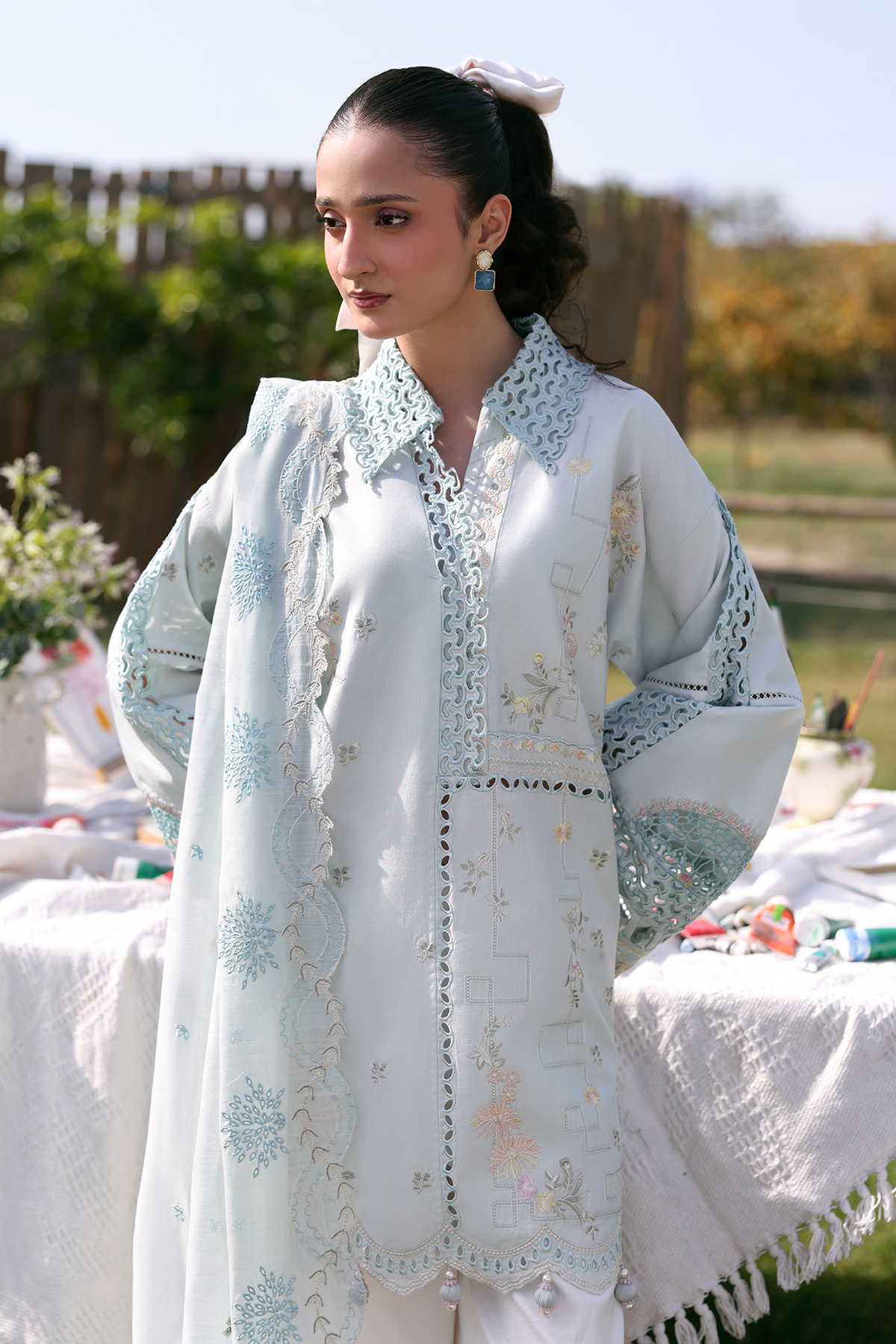 Zarposh | Summer Soiree | Kaelis - Luxury Dress - available at Maria Faisal in UK and USA.