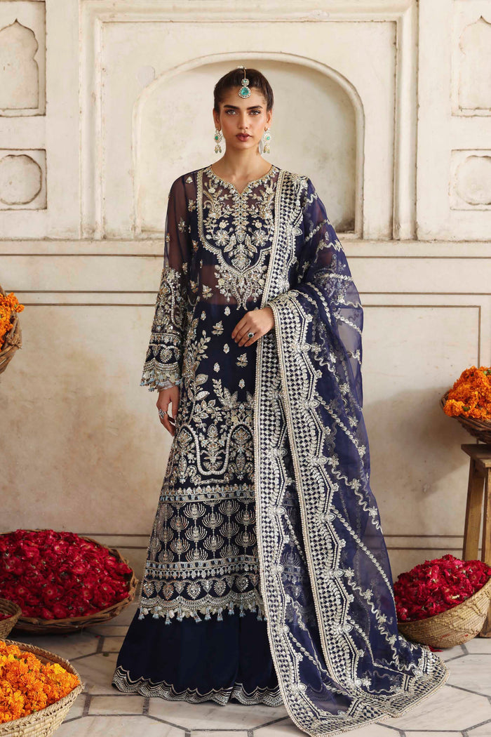 Akbar Aslam | Rang Mahal Formals | Neelab - Formal Dress - available at Maria Faisal in UK and USA.