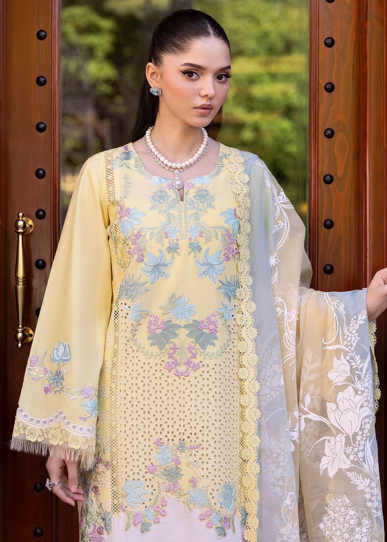Saira Shakira | Bloom Lawn 25 | LOTUS REVERIE 4-A by Maria Faisal - Registered Vendor of : Saira Shakira - type : Ladies Clothes - 100% original wedding dresses