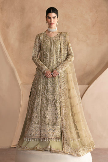 Emaan Adeel | Clay Couture | LUSTRE - Designer Dress with Intricate embroidery and embellishments. Shop elegent wedding dress at Maria Faisal.
