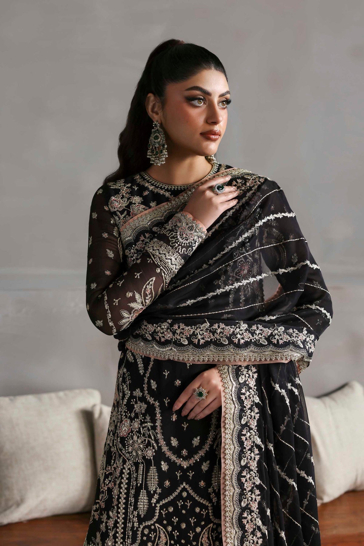 Akbar Aslam | Meeras Luxury Chiffon 25 | Zehmaya - Formal Dress - available at Maria Faisal in UK and USA.