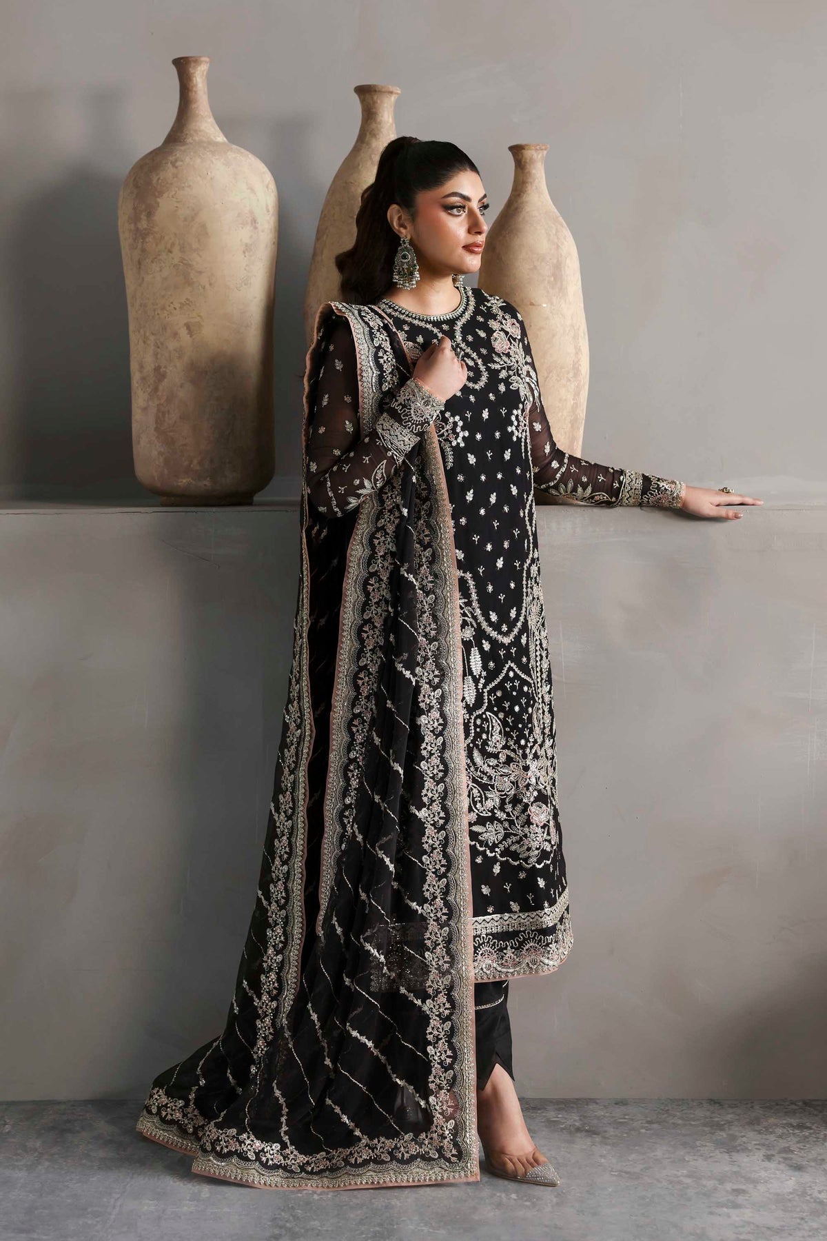 Akbar Aslam | Meeras Luxury Chiffon 25 | Zehmaya - Formal Dress - available at Maria Faisal in UK and USA.