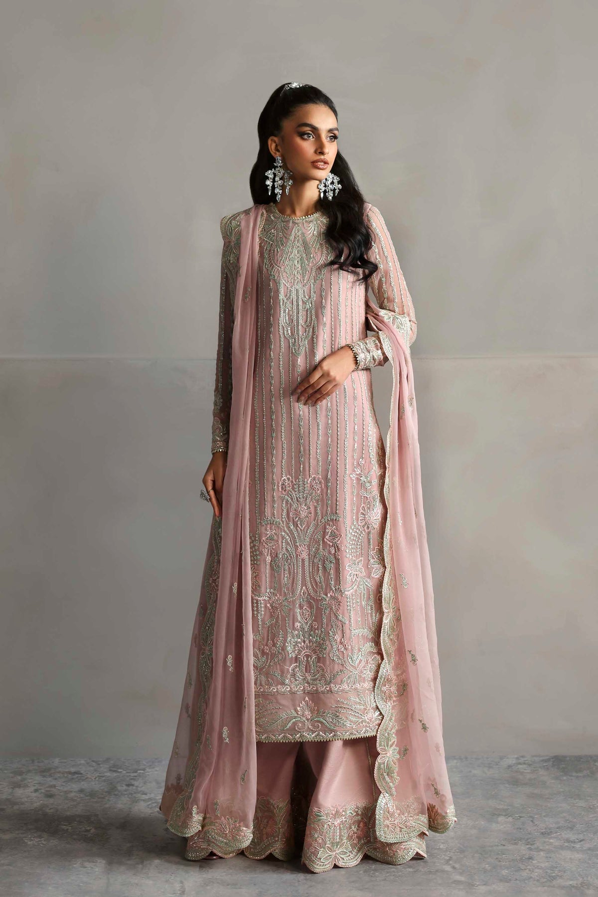Akbar Aslam | Meeras Luxury Chiffon 25 | Gulnour - Formal Dress - available at Maria Faisal in UK and USA.