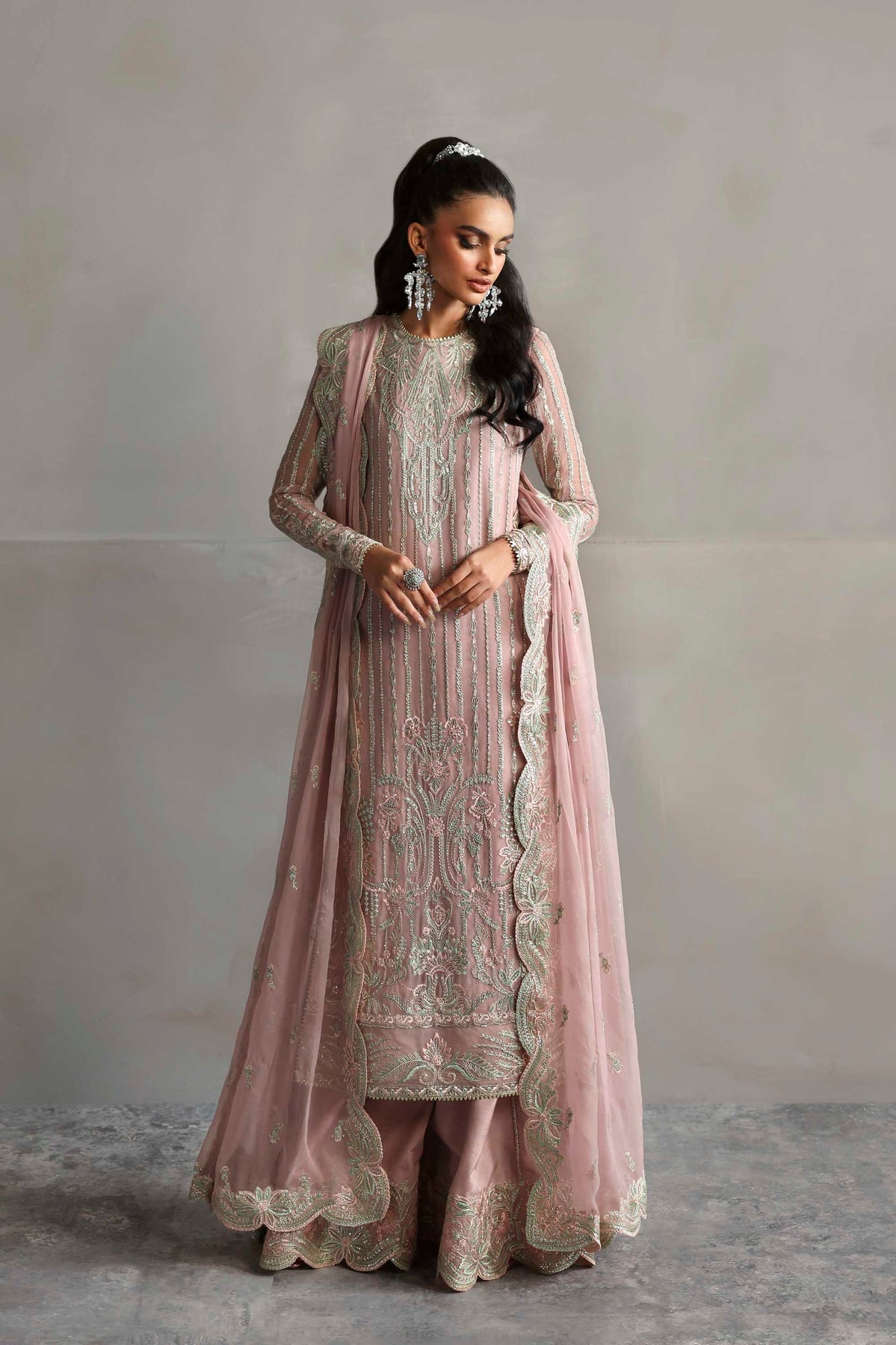 Akbar Aslam | Meeras Luxury Chiffon 25 | Gulnour - Formal Dress - available at Maria Faisal in UK and USA.