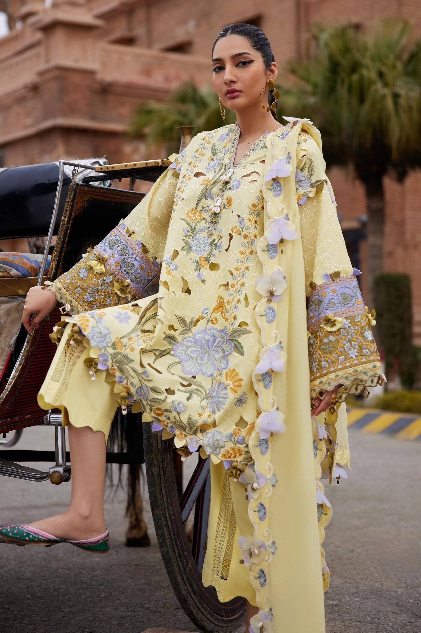 Elan | Luxury Lawn 25 | AMARA (EL25-09 A) by Maria Faisal - Registered Vendor of : Elan - type : Ladies Clothes - 100% original wedding dresses