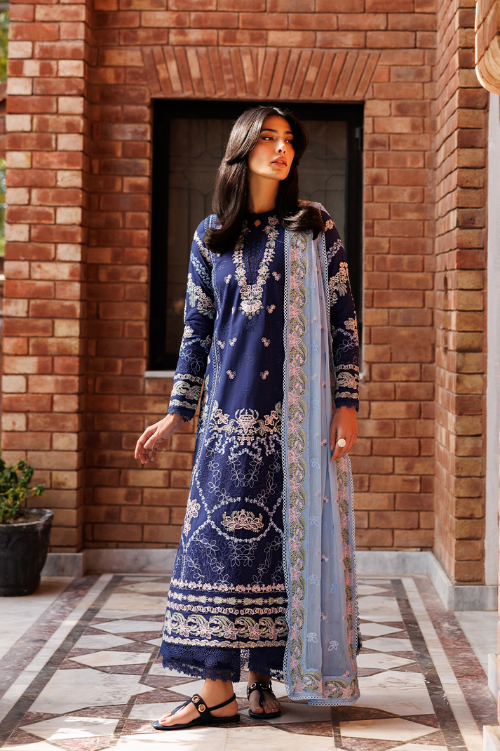 Emaan Adeel | Mirabelle Festive Luxury Lawn | PETAL POSH - Luxury Dress - available at Maria Faisal in UK and USA.