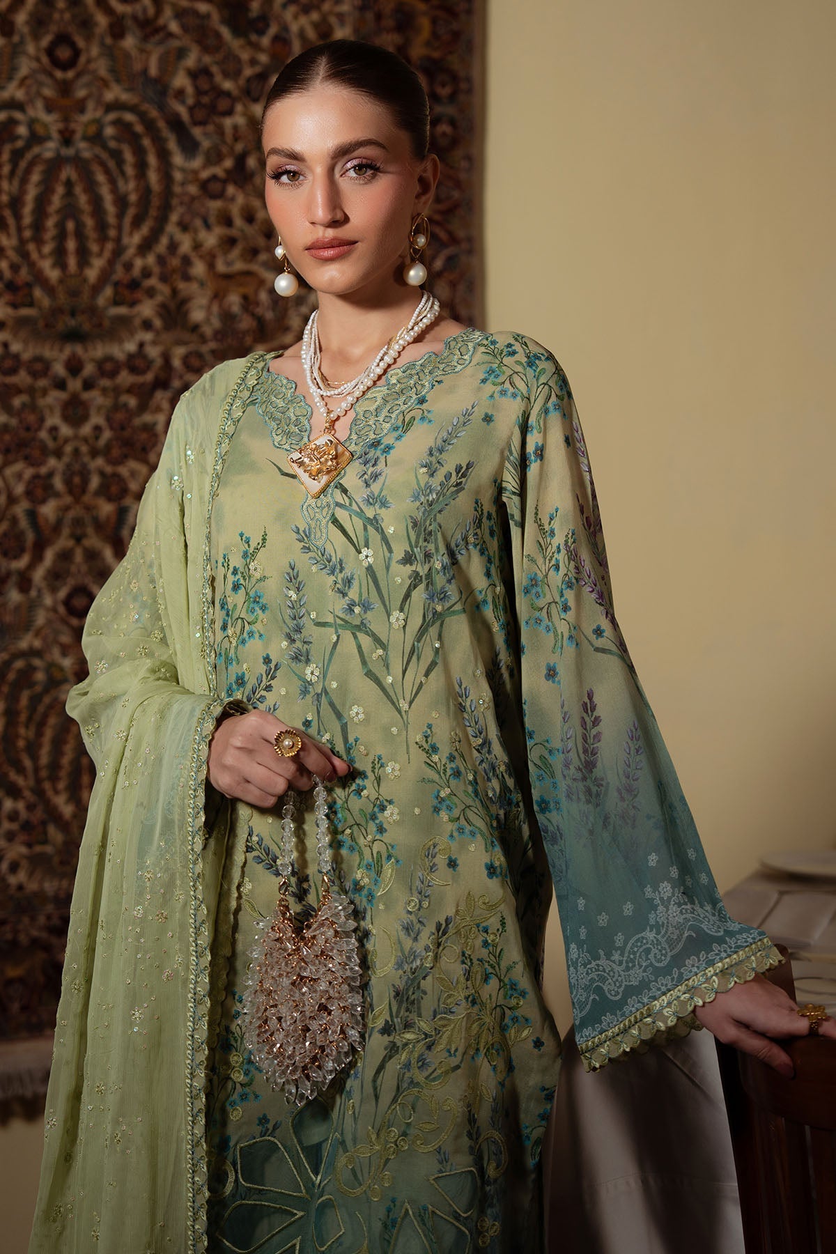 Nureh | Swiss Lawn | NS-161 - Luxury Dress - available at Maria Faisal in UK and USA.
