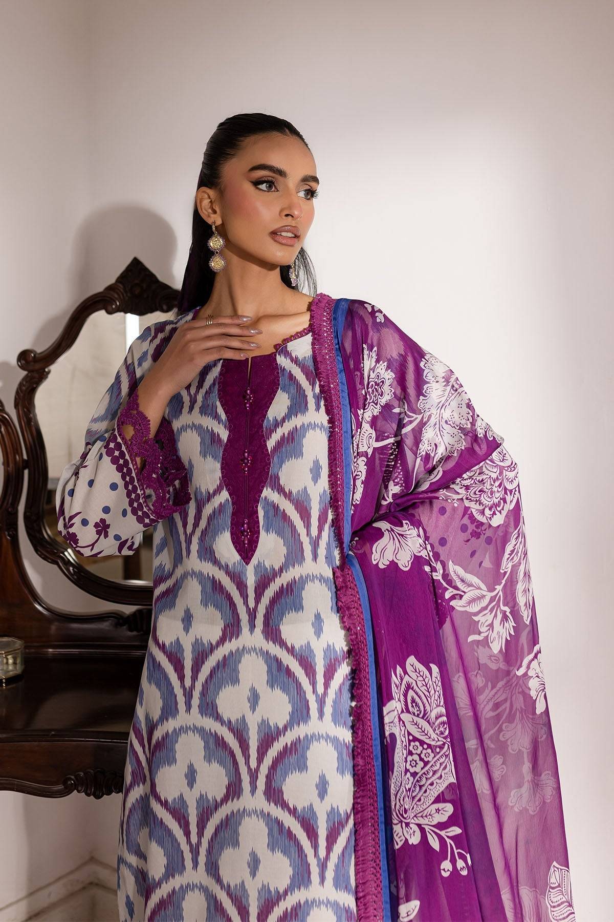 Nureh | Printed Lawn 25 | SP-147 by Maria Faisal - Registered Vendor of : Nureh - type : Ladies Clothes - 100% original wedding dresses