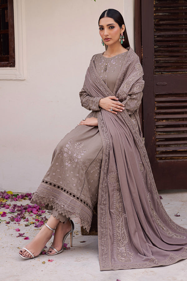 NE-201 – authentic Pakistani dress from the Exclusive Leather Peach collection for women in the UK