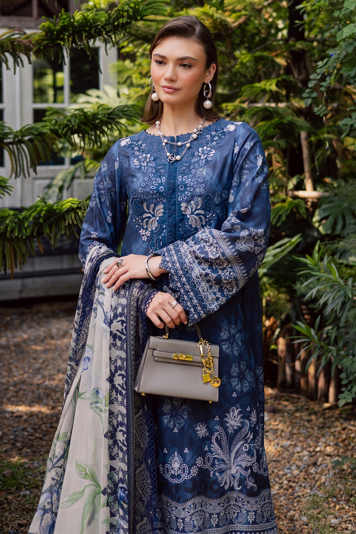 Nureh | Gardenia Lawn 26 | NSG-213 - Dress - available at Maria Faisal in UK and USA.