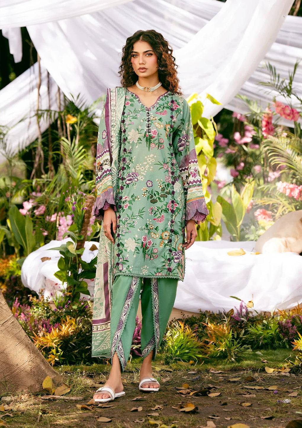 Elaf Premium | Prints 25 | EPS-8A MINTED DREAM by Maria Faisal - Registered Vendor of : Elaf Premium - type : Ladies Clothes - 100% original wedding dresses