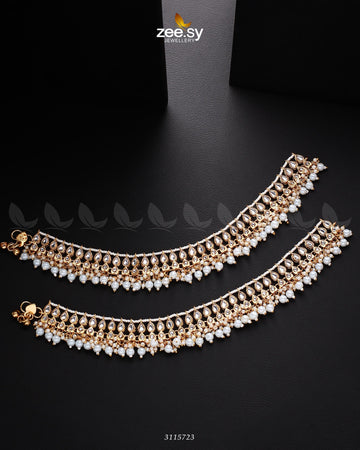 Atefeh Anklet - Designer Dress with Intricate embroidery and embellishments. Shop elegent wedding dress at Maria Faisal.