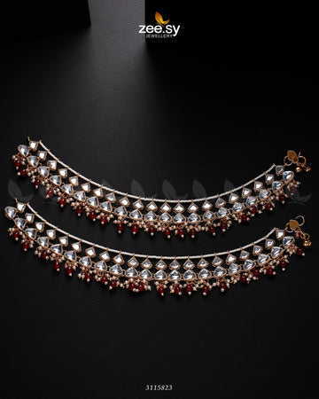 Minisha Anklets - Designer Dress with Intricate embroidery and embellishments. Shop elegent wedding dress at Maria Faisal.