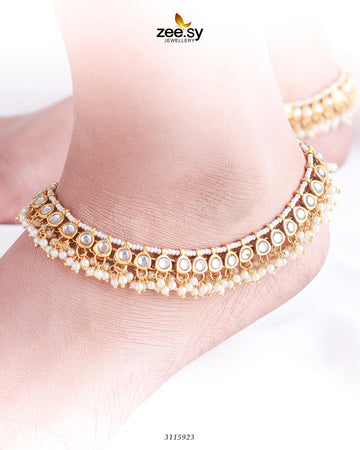 Simone Anklet - Designer Dress with Intricate embroidery and embellishments. Shop elegent wedding dress at Maria Faisal.