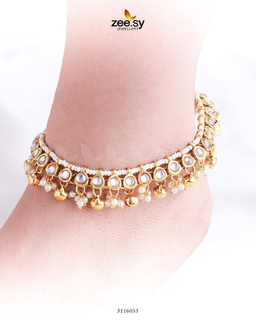 Fluorite Anklet - Designer Dress with Intricate embroidery and embellishments. Shop elegent wedding dress at Maria Faisal.
