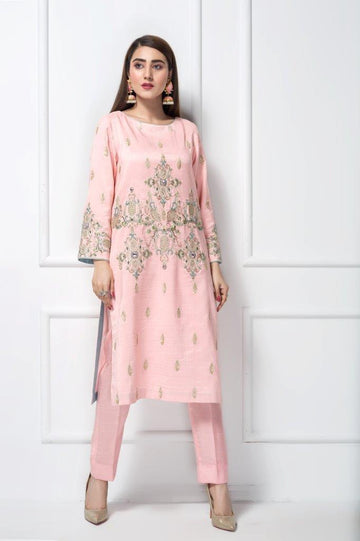 Hana | Eclectic Ready to Wear | Pink Vine - Designer Dress with Intricate embroidery and embellishments. Shop elegent wedding dress at Maria Faisal.