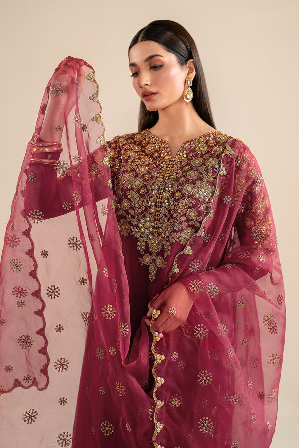 Baroque | Luxury Pret 24 | CHIFFON PR-916 - Designer Dress with Intricate embroidery and embellishments. Shop elegent wedding dress at Maria Faisal.