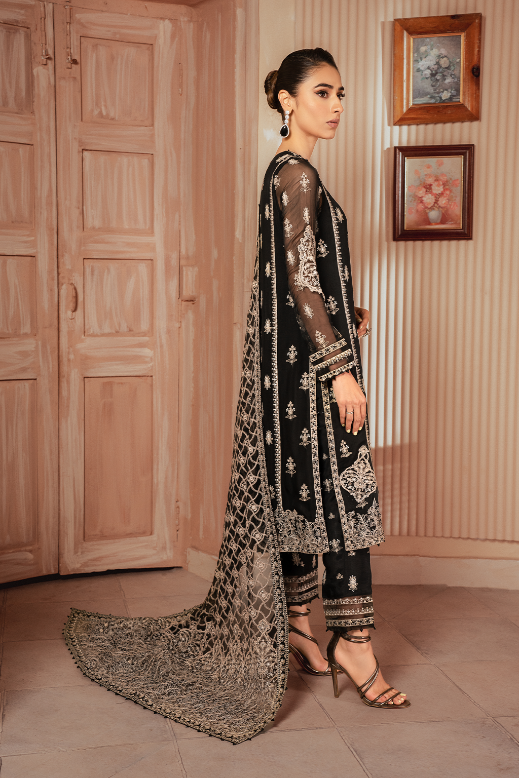 Iznik | Chiffon Kari | ICK-03 Embroidered Chiffon - Ladies Clothes - Maria Faisal