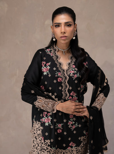 Zainab Chottani | Eid Edit 26 | Midnight Rose - Luxury Dress - available at Maria Faisal in UK and USA.