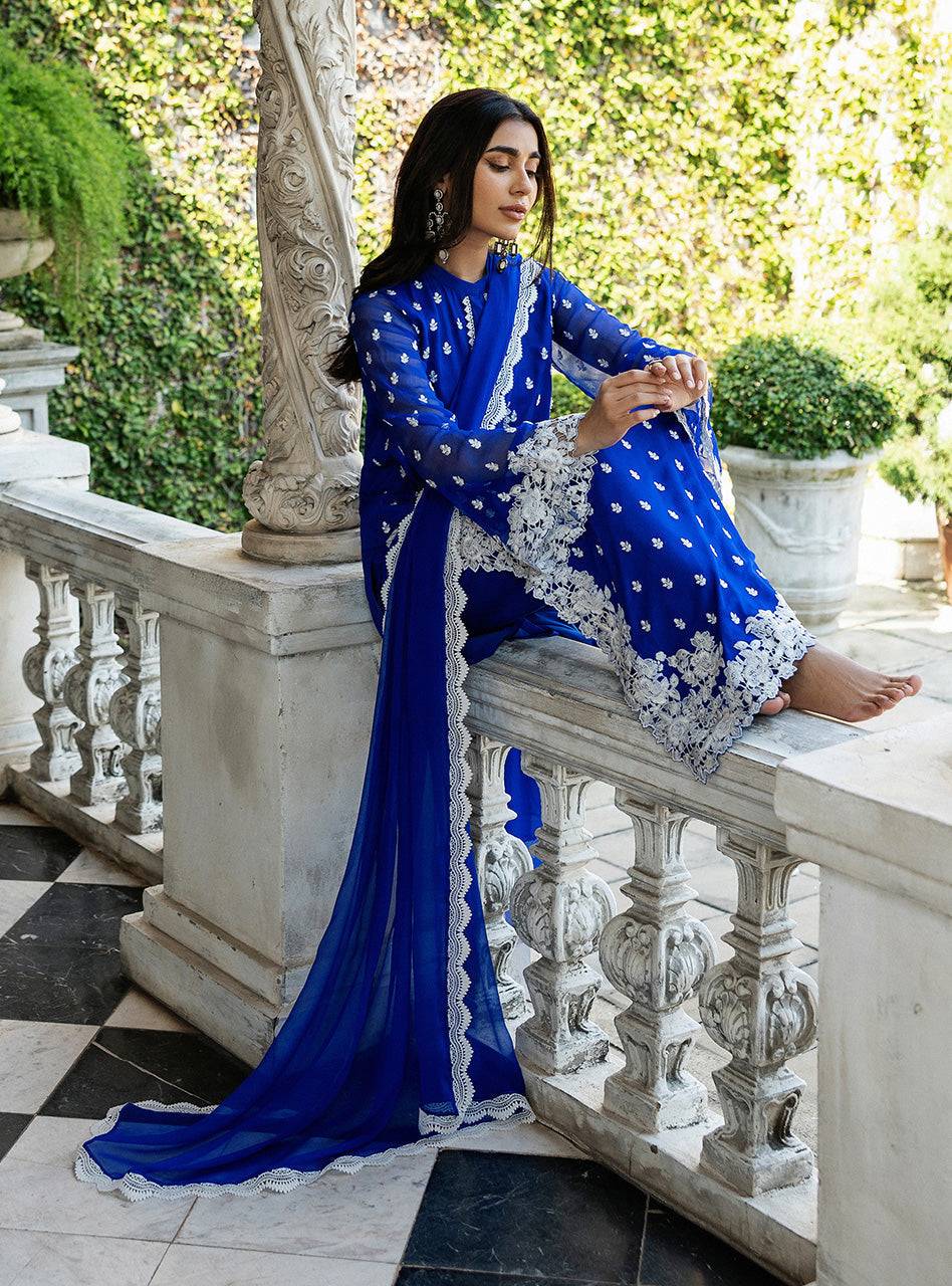 Zainab Chottani | Ramadan Edit 25 | Cobalt Dreamscape by Maria Faisal - Registered Vendor of : Zainab Chottani - type : Ladies Clothes - 100% original wedding dresses