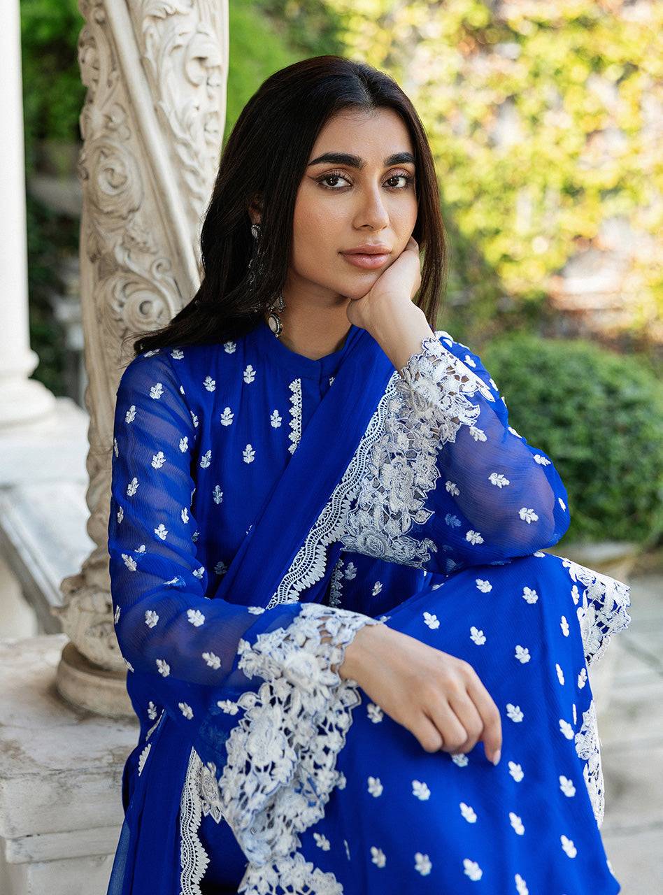 Zainab Chottani | Ramadan Edit 25 | Cobalt Dreamscape by Maria Faisal - Registered Vendor of : Zainab Chottani - type : Ladies Clothes - 100% original wedding dresses