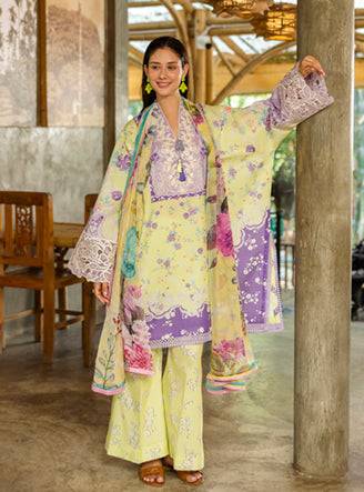 Roheenaz | Ethereal Bloom Lawn 25 | Elysse by Maria Faisal - Registered Vendor of : Roheenaz - type : Ladies Clothes - 100% original wedding dresses