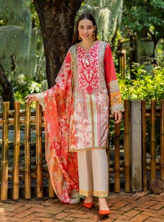 Roheenaz | Ethereal Bloom Lawn 25 | Roselle by Maria Faisal - Registered Vendor of : Roheenaz - type : Ladies Clothes - 100% original wedding dresses