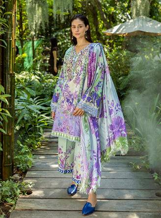 Roheenaz | Ethereal Bloom Lawn 25 | Florisse by Maria Faisal - Registered Vendor of : Roheenaz - type : Ladies Clothes - 100% original wedding dresses