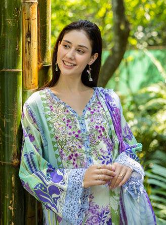 Roheenaz | Ethereal Bloom Lawn 25 | Florisse by Maria Faisal - Registered Vendor of : Roheenaz - type : Ladies Clothes - 100% original wedding dresses