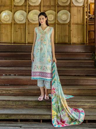 Roheenaz | Ethereal Bloom Lawn 25 | Mistelle by Maria Faisal - Registered Vendor of : Roheenaz - type : Ladies Clothes - 100% original wedding dresses