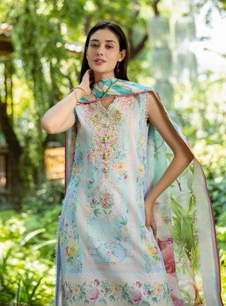 Roheenaz | Ethereal Bloom Lawn 25 | Mistelle by Maria Faisal - Registered Vendor of : Roheenaz - type : Ladies Clothes - 100% original wedding dresses