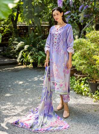 Roheenaz | Ethereal Bloom Lawn 25 | Meliora by Maria Faisal - Registered Vendor of : Roheenaz - type : Ladies Clothes - 100% original wedding dresses