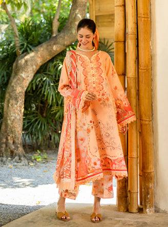 Roheenaz | Ethereal Bloom Lawn 25 | Zaria by Maria Faisal - Registered Vendor of : Roheenaz - type : Ladies Clothes - 100% original wedding dresses