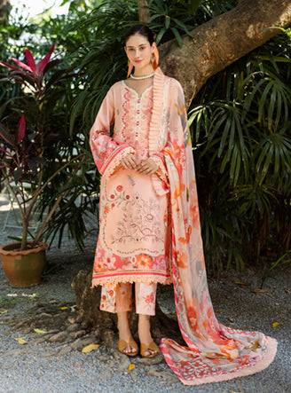 Roheenaz | Ethereal Bloom Lawn 25 | Zaria by Maria Faisal - Registered Vendor of : Roheenaz - type : Ladies Clothes - 100% original wedding dresses