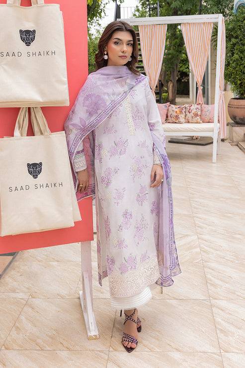 Saad Shaikh | Lawn 25 | Lilac Haze by Maria Faisal - Registered Vendor of : Saad Shaikh - type : Ladies Clothes - 100% original wedding dresses