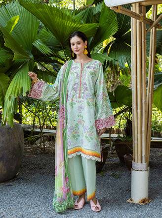 Roheenaz | Ethereal Bloom Lawn 25 | Ivara by Maria Faisal - Registered Vendor of : Roheenaz - type : Ladies Clothes - 100% original wedding dresses