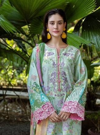 Roheenaz | Ethereal Bloom Lawn 25 | Ivara by Maria Faisal - Registered Vendor of : Roheenaz - type : Ladies Clothes - 100% original wedding dresses