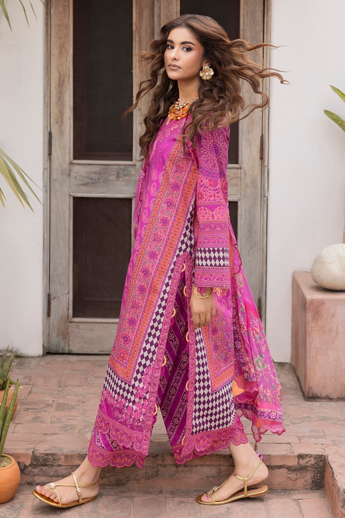 Charizma | Andaaz Lawn 26 | CAD6-09 - Luxury Dress - available at Maria Faisal in UK and USA.