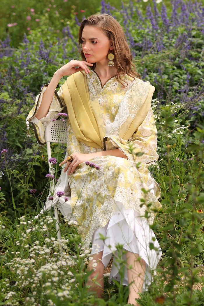 Baroque | Luxury Pret Summer | UF-4229 - Luxury Dress - available at Maria Faisal in UK and USA.