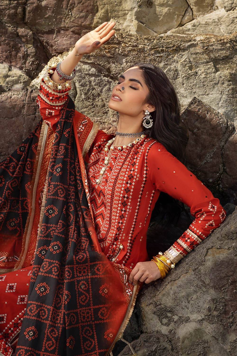 Gul Ahmed | Chunri Lawn 25 | BM-52022 by Maria Faisal - Registered Vendor of : Gul Ahmed - type : Ladies Clothes - 100% original wedding dresses