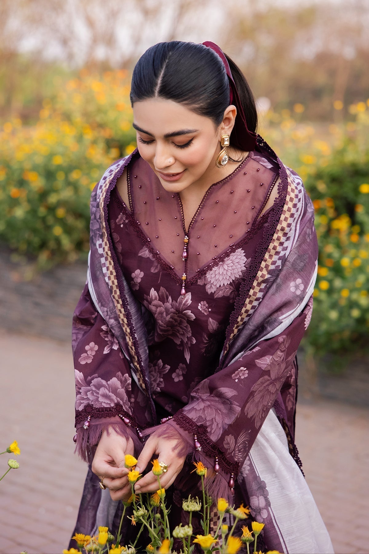 Alizeh | Sheen Lawn Prints 24 | ASTER - Waniyas