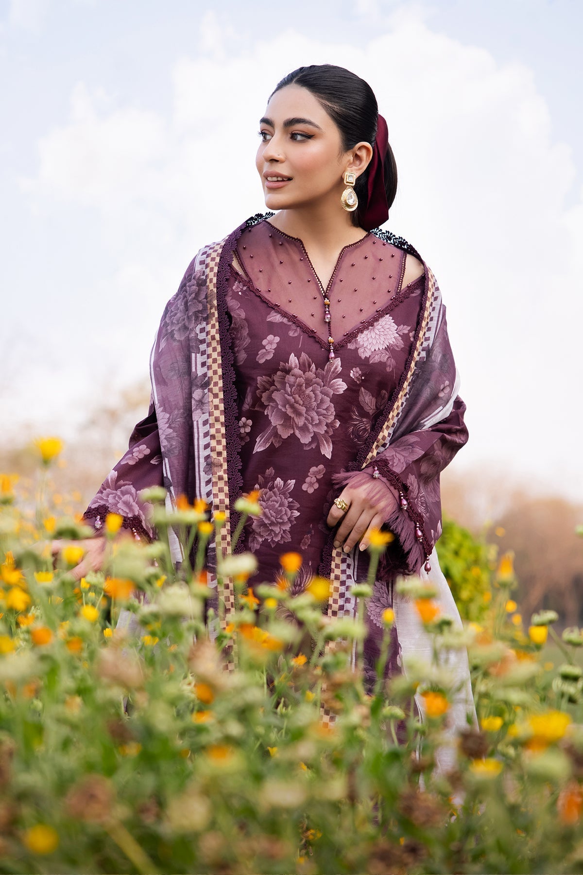 Alizeh | Sheen Lawn Prints 24 | ASTER - Waniyas